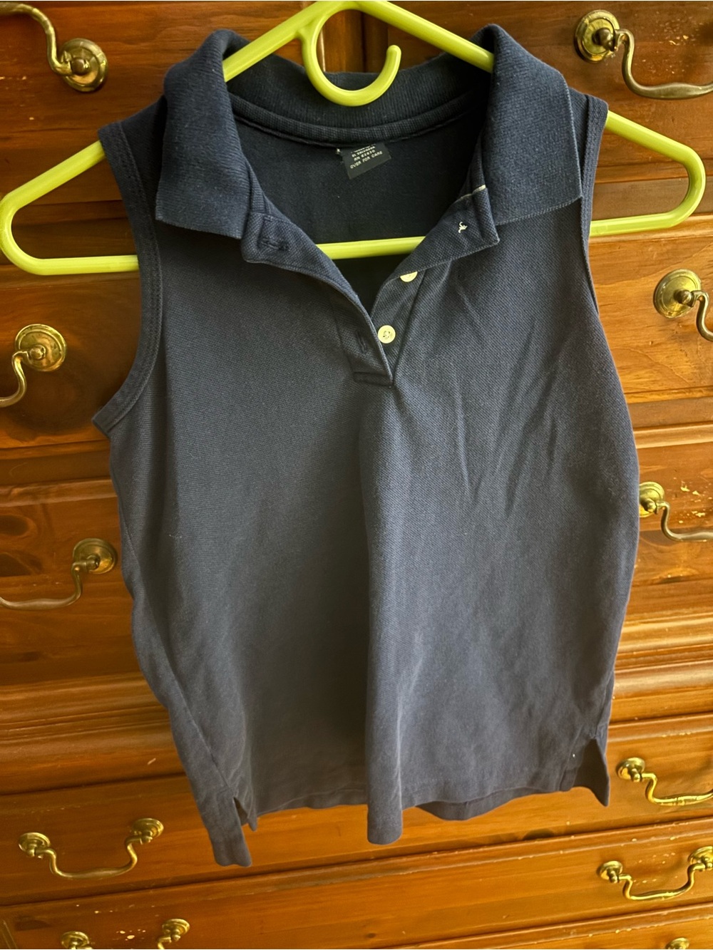 Girl’s Lands' End Navy Sleeveless Polo